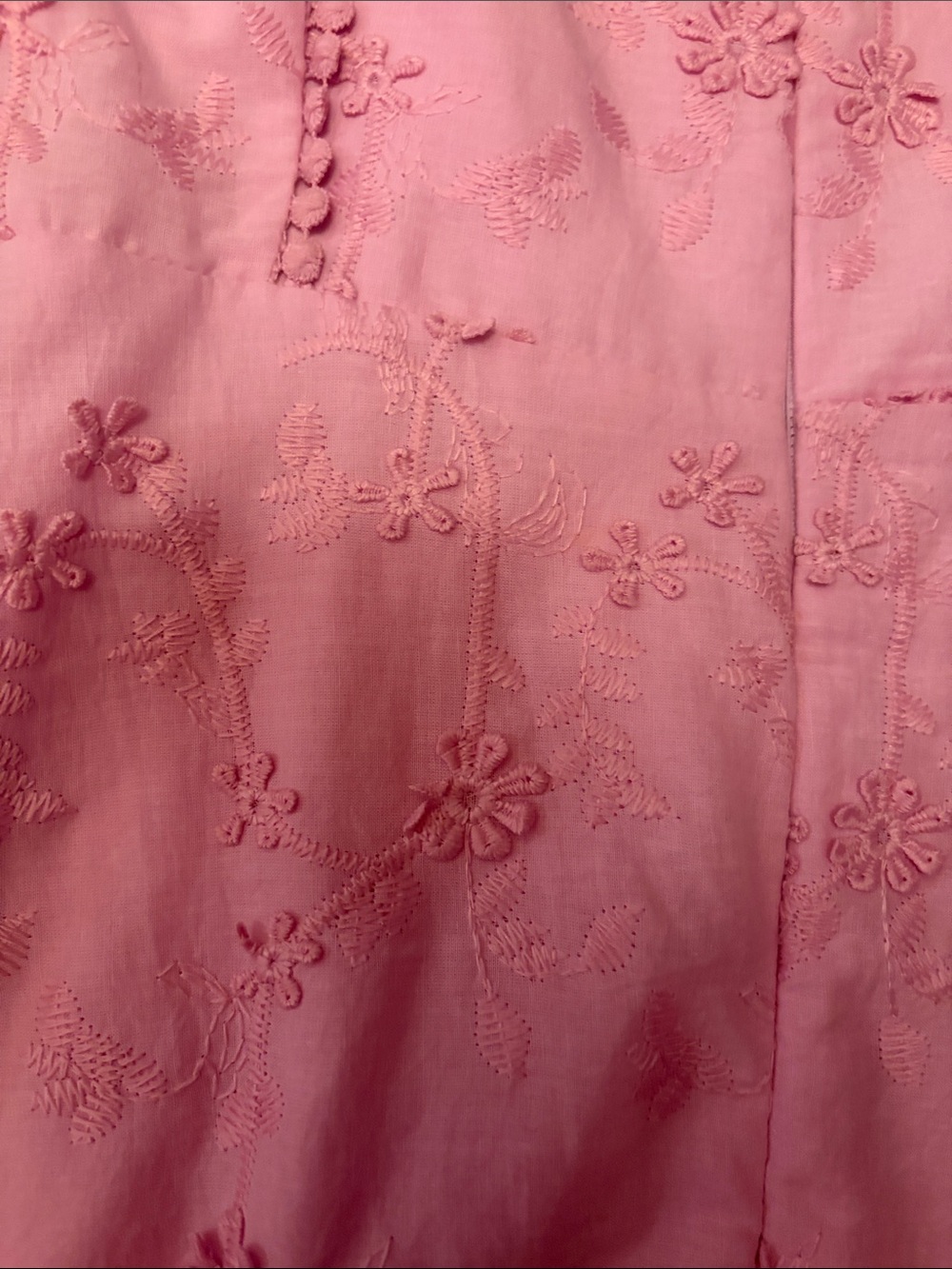 Showpo Pink Eyelet Mini Dress with Ruffle Hem - Picture 4 of 5